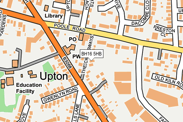 BH16 5HB map - OS OpenMap – Local (Ordnance Survey) BH16 5HB map - OS OpenMap – Local (Ordnance Survey)