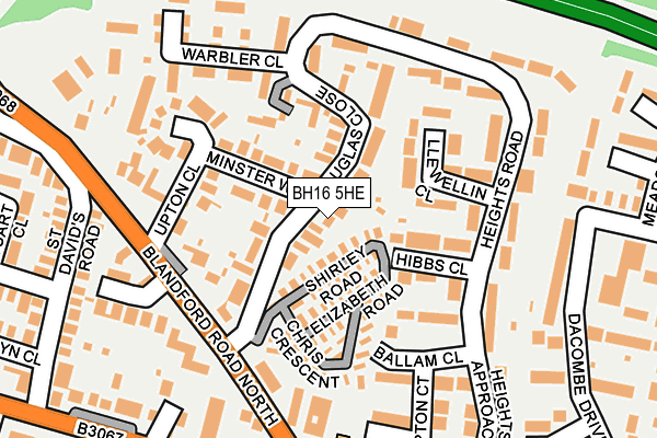 BH16 5HE map - OS OpenMap – Local (Ordnance Survey) BH16 5HE map - OS OpenMap – Local (Ordnance Survey)