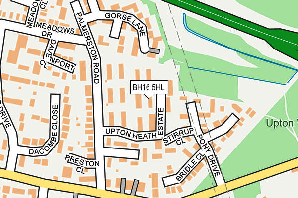 BH16 5HL map - OS OpenMap – Local (Ordnance Survey) BH16 5HL map - OS OpenMap – Local (Ordnance Survey)