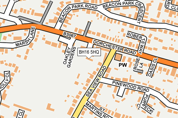 BH16 5HQ map - OS OpenMap – Local (Ordnance Survey) BH16 5HQ map - OS OpenMap – Local (Ordnance Survey)