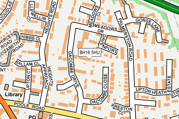 BH16 5HU map - OS OpenMap – Local (Ordnance Survey) BH16 5HU map - OS OpenMap – Local (Ordnance Survey)