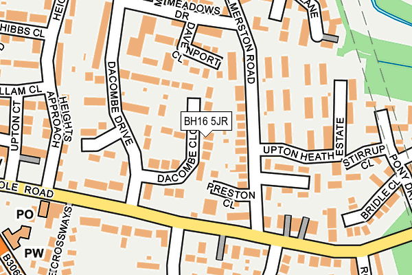 BH16 5JR map - OS OpenMap – Local (Ordnance Survey) BH16 5JR map - OS OpenMap – Local (Ordnance Survey)