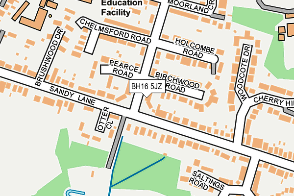 BH16 5JZ map - OS OpenMap – Local (Ordnance Survey) BH16 5JZ map - OS OpenMap – Local (Ordnance Survey)
