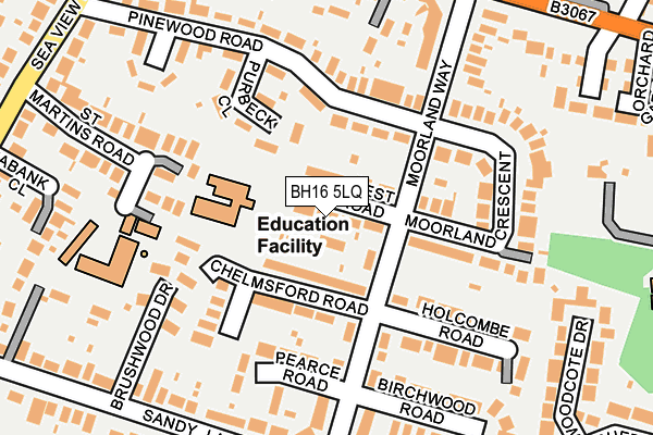 BH16 5LQ map - OS OpenMap – Local (Ordnance Survey) BH16 5LQ map - OS OpenMap – Local (Ordnance Survey)