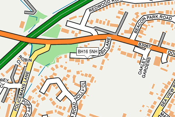 BH16 5NH map - OS OpenMap – Local (Ordnance Survey) BH16 5NH map - OS OpenMap – Local (Ordnance Survey)