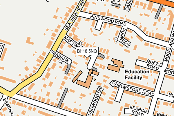 BH16 5NQ map - OS OpenMap – Local (Ordnance Survey)