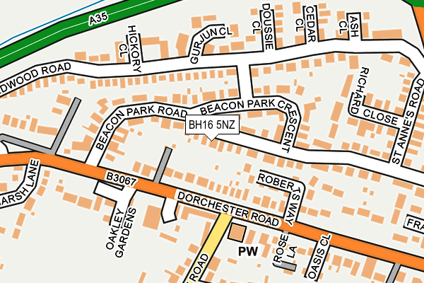 BH16 5NZ map - OS OpenMap – Local (Ordnance Survey) BH16 5NZ map - OS OpenMap – Local (Ordnance Survey)