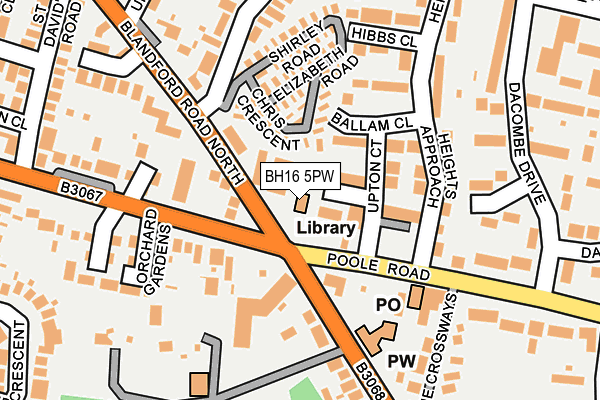 BH16 5PW map - OS OpenMap – Local (Ordnance Survey) BH16 5PW map - OS OpenMap – Local (Ordnance Survey)