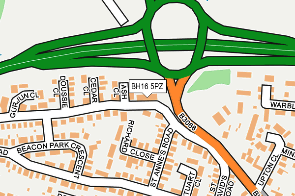 BH16 5PZ map - OS OpenMap – Local (Ordnance Survey) BH16 5PZ map - OS OpenMap – Local (Ordnance Survey)