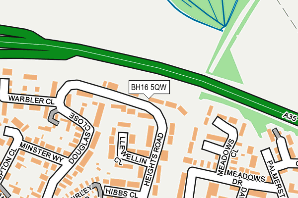 BH16 5QW map - OS OpenMap – Local (Ordnance Survey) BH16 5QW map - OS OpenMap – Local (Ordnance Survey)