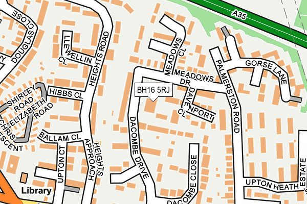 BH16 5RJ map - OS OpenMap – Local (Ordnance Survey) BH16 5RJ map - OS OpenMap – Local (Ordnance Survey)