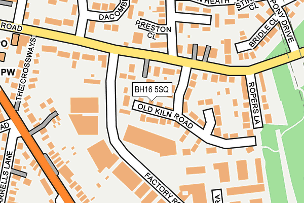 BH16 5SQ map - OS OpenMap – Local (Ordnance Survey) BH16 5SQ map - OS OpenMap – Local (Ordnance Survey)