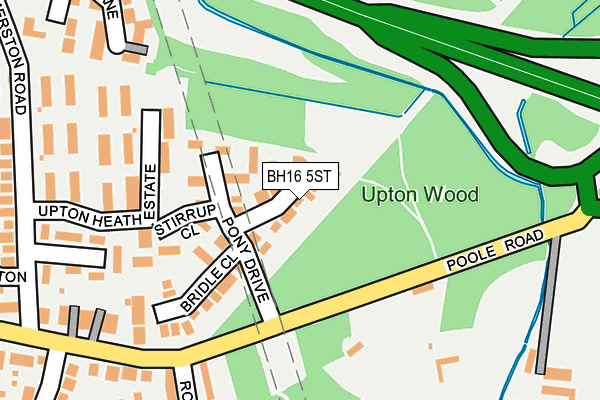 BH16 5ST map - OS OpenMap – Local (Ordnance Survey) BH16 5ST map - OS OpenMap – Local (Ordnance Survey)