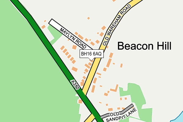 BH16 6AQ map - OS OpenMap – Local (Ordnance Survey) BH16 6AQ map - OS OpenMap – Local (Ordnance Survey)