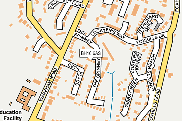 BH16 6AS map - OS OpenMap – Local (Ordnance Survey) BH16 6AS map - OS OpenMap – Local (Ordnance Survey)