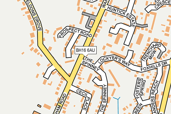 BH16 6AU map - OS OpenMap – Local (Ordnance Survey) BH16 6AU map - OS OpenMap – Local (Ordnance Survey)