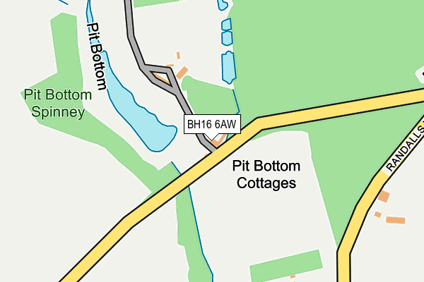 BH16 6AW map - OS OpenMap – Local (Ordnance Survey)