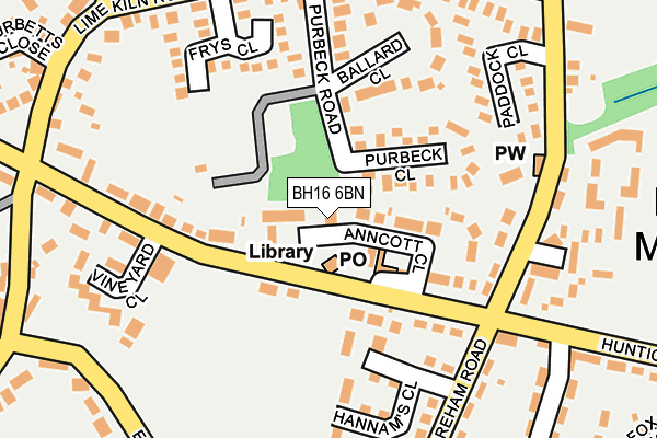 BH16 6BN map - OS OpenMap – Local (Ordnance Survey) BH16 6BN map - OS OpenMap – Local (Ordnance Survey)