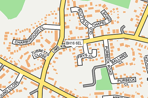 BH16 6EL map - OS OpenMap – Local (Ordnance Survey) BH16 6EL map - OS OpenMap – Local (Ordnance Survey)