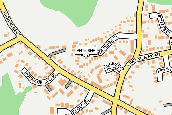 BH16 6HE map - OS OpenMap – Local (Ordnance Survey) BH16 6HE map - OS OpenMap – Local (Ordnance Survey)