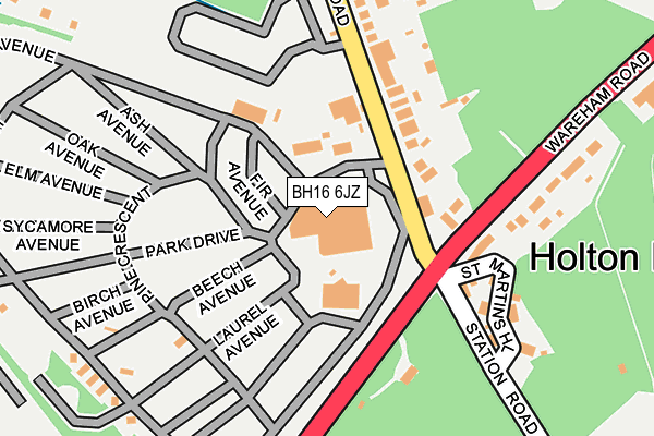 BH16 6JZ map - OS OpenMap – Local (Ordnance Survey) BH16 6JZ map - OS OpenMap – Local (Ordnance Survey)