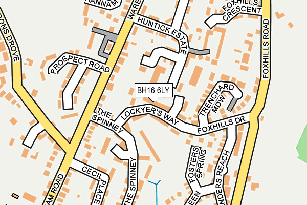 BH16 6LY map - OS OpenMap – Local (Ordnance Survey)