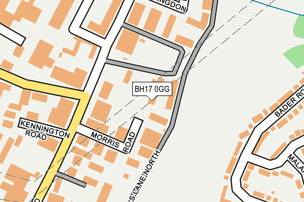 BH17 0GG map - OS OpenMap – Local (Ordnance Survey) BH17 0GG map - OS OpenMap – Local (Ordnance Survey)