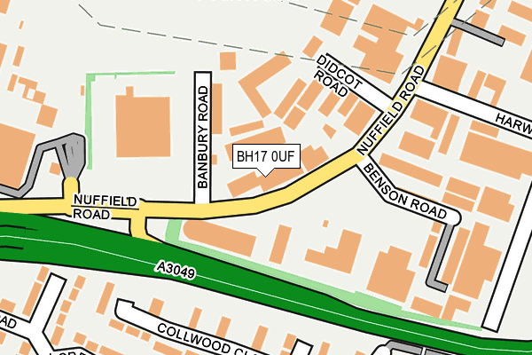 BH17 0UF map - OS OpenMap – Local (Ordnance Survey)