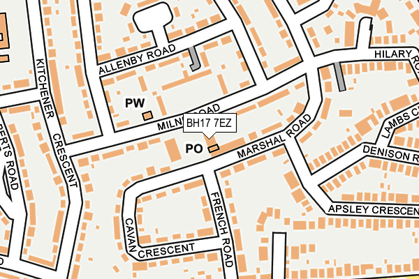 BH17 7EZ map - OS OpenMap – Local (Ordnance Survey) BH17 7EZ map - OS OpenMap – Local (Ordnance Survey)
