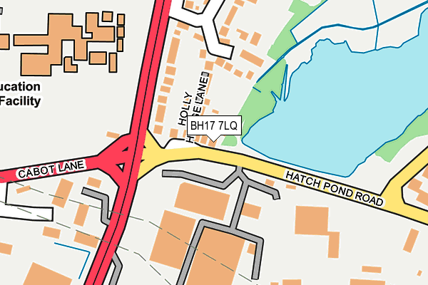 BH17 7LQ map - OS OpenMap – Local (Ordnance Survey) BH17 7LQ map - OS OpenMap – Local (Ordnance Survey)