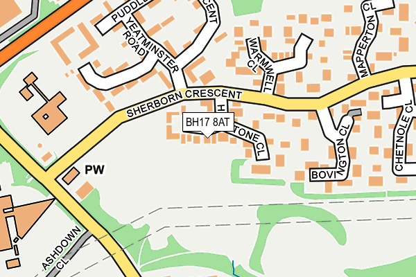 BH17 8AT map - OS OpenMap – Local (Ordnance Survey) BH17 8AT map - OS OpenMap – Local (Ordnance Survey)
