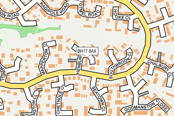 BH17 8AX map - OS OpenMap – Local (Ordnance Survey) BH17 8AX map - OS OpenMap – Local (Ordnance Survey)