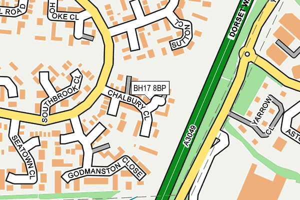 BH17 8BP map - OS OpenMap – Local (Ordnance Survey) BH17 8BP map - OS OpenMap – Local (Ordnance Survey)