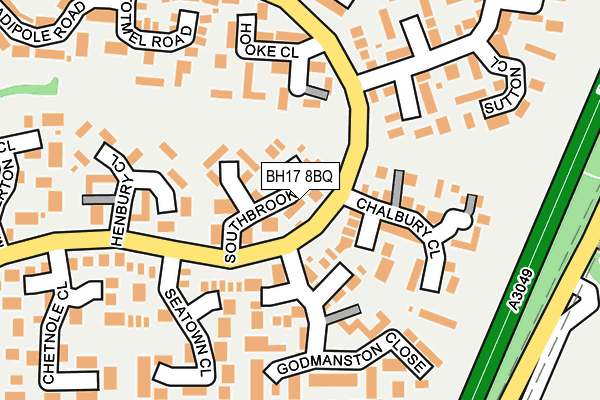 BH17 8BQ map - OS OpenMap – Local (Ordnance Survey) BH17 8BQ map - OS OpenMap – Local (Ordnance Survey)