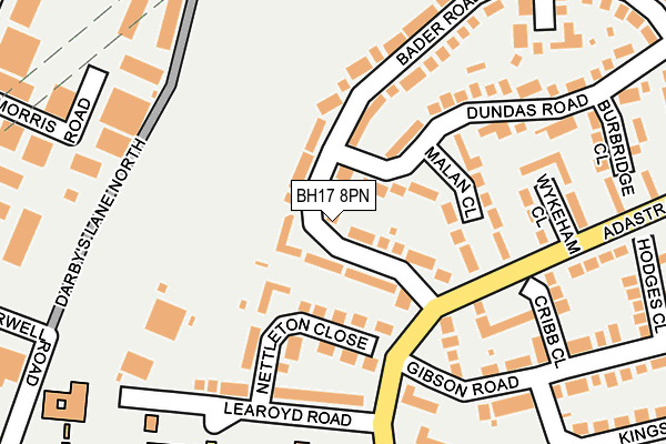 BH17 8PN map - OS OpenMap – Local (Ordnance Survey) BH17 8PN map - OS OpenMap – Local (Ordnance Survey)