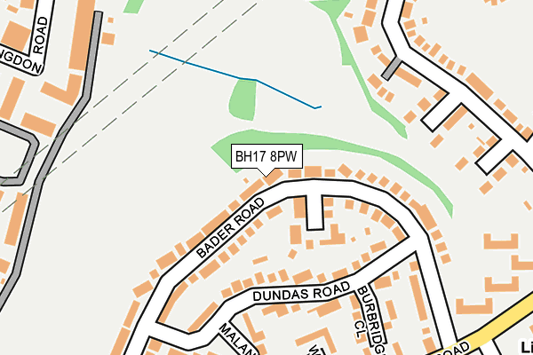 BH17 8PW map - OS OpenMap – Local (Ordnance Survey) BH17 8PW map - OS OpenMap – Local (Ordnance Survey)