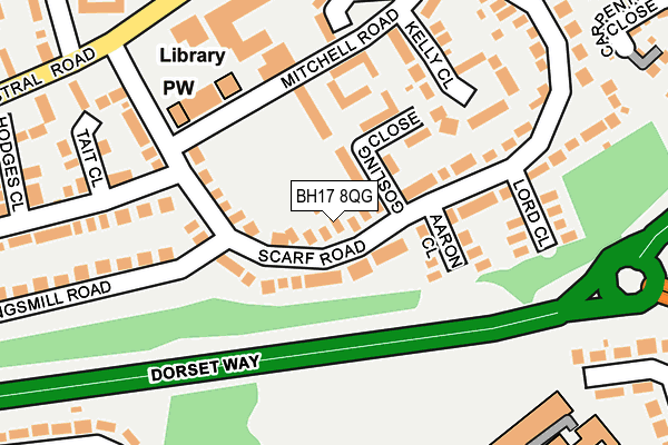 BH17 8QG map - OS OpenMap – Local (Ordnance Survey)