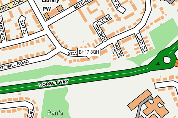 BH17 8QH map - OS OpenMap – Local (Ordnance Survey)