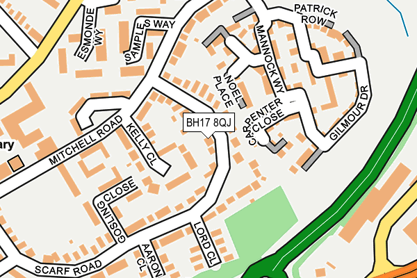 BH17 8QJ map - OS OpenMap – Local (Ordnance Survey) BH17 8QJ map - OS OpenMap – Local (Ordnance Survey)
