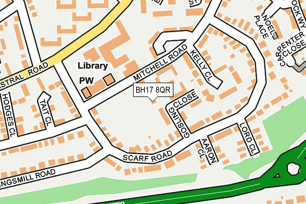 BH17 8QR map - OS OpenMap – Local (Ordnance Survey) BH17 8QR map - OS OpenMap – Local (Ordnance Survey)