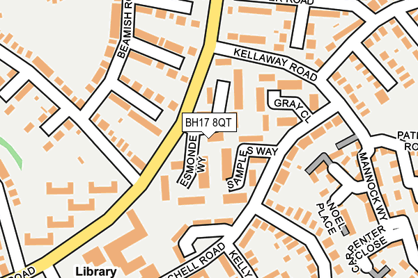 BH17 8QT map - OS OpenMap – Local (Ordnance Survey) BH17 8QT map - OS OpenMap – Local (Ordnance Survey)