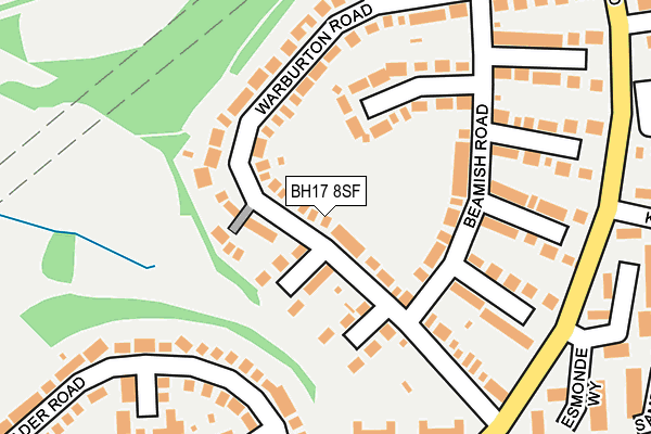 BH17 8SF map - OS OpenMap – Local (Ordnance Survey) BH17 8SF map - OS OpenMap – Local (Ordnance Survey)