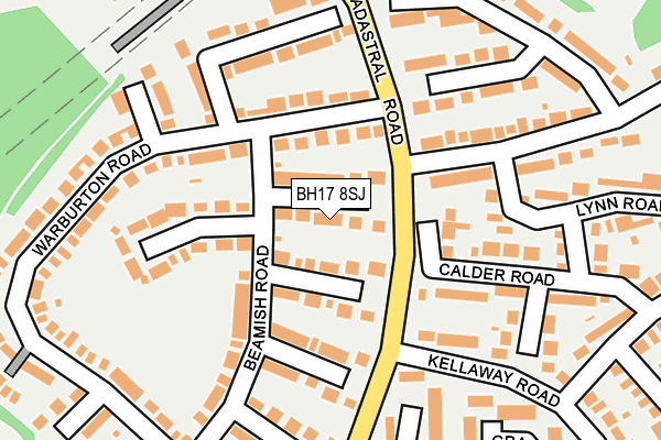 BH17 8SJ map - OS OpenMap – Local (Ordnance Survey) BH17 8SJ map - OS OpenMap – Local (Ordnance Survey)