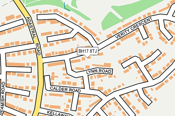 BH17 8TJ map - OS OpenMap – Local (Ordnance Survey) BH17 8TJ map - OS OpenMap – Local (Ordnance Survey)