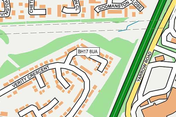 BH17 8UA map - OS OpenMap – Local (Ordnance Survey) BH17 8UA map - OS OpenMap – Local (Ordnance Survey)