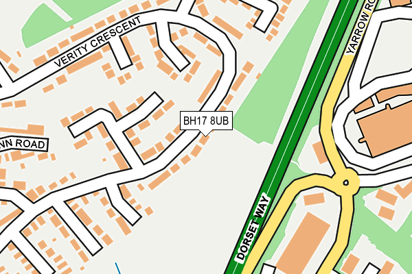 BH17 8UB map - OS OpenMap – Local (Ordnance Survey) BH17 8UB map - OS OpenMap – Local (Ordnance Survey)