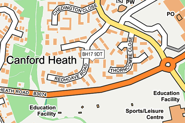 BH17 9DT map - OS OpenMap – Local (Ordnance Survey) BH17 9DT map - OS OpenMap – Local (Ordnance Survey)