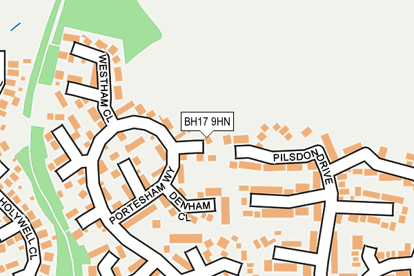 BH17 9HN map - OS OpenMap – Local (Ordnance Survey) BH17 9HN map - OS OpenMap – Local (Ordnance Survey)