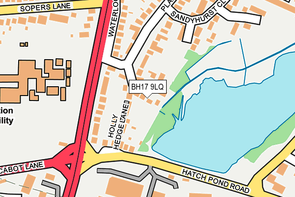 BH17 9LQ map - OS OpenMap – Local (Ordnance Survey) BH17 9LQ map - OS OpenMap – Local (Ordnance Survey)