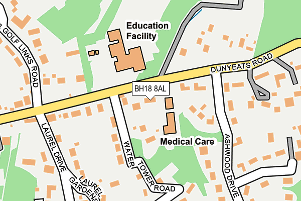 BH18 8AL map - OS OpenMap – Local (Ordnance Survey) BH18 8AL map - OS OpenMap – Local (Ordnance Survey)